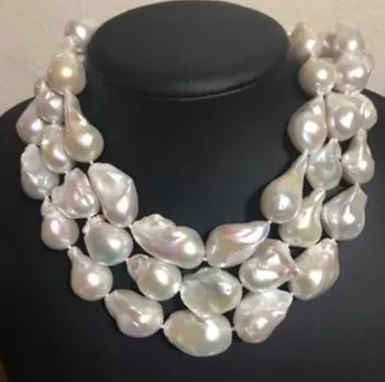 

Free shipping Hot sell Wholesale price ^^^Large Baroque pearl necklace,Fireball pearl necklace,Large pearl necklace