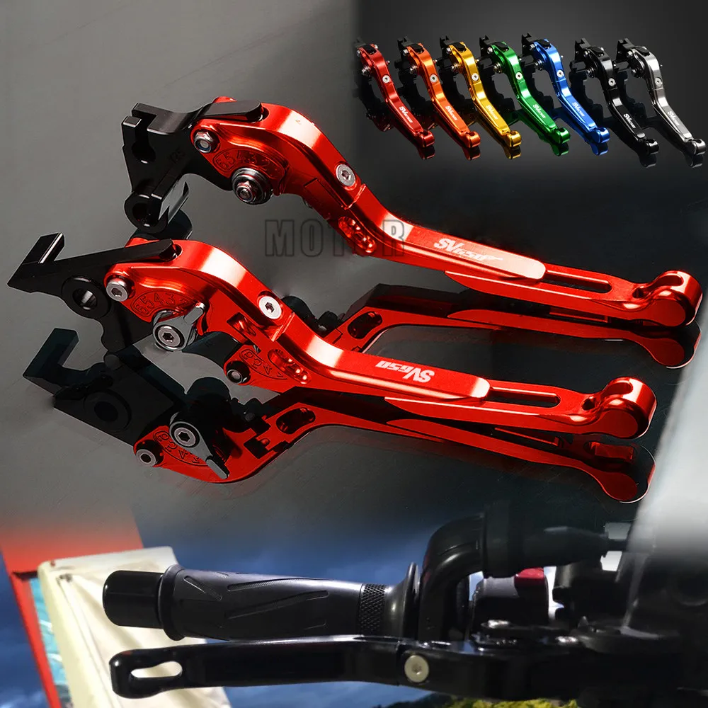 

CNC Aluminum Motorcycle Brake Clutch Levers For Suzuki SV650 2016 SV 650/S 1999-2009 Adjustable Folding Extendable SV650S 650S