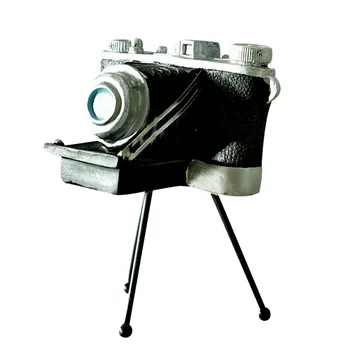 

Vintage Retro Tripod Camera Model Figurine Craft Shop Window Display Furnishing Photography Prop Memorial Collection Home Decor