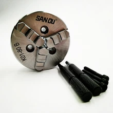 3 патрон токарного станка ручным усилием Самоцентрирующийся Зажимной патрон " ЧПУ Токарный патрон K01-80B K01 80B M5 закаленной Сталь для Токарный станок по дереву