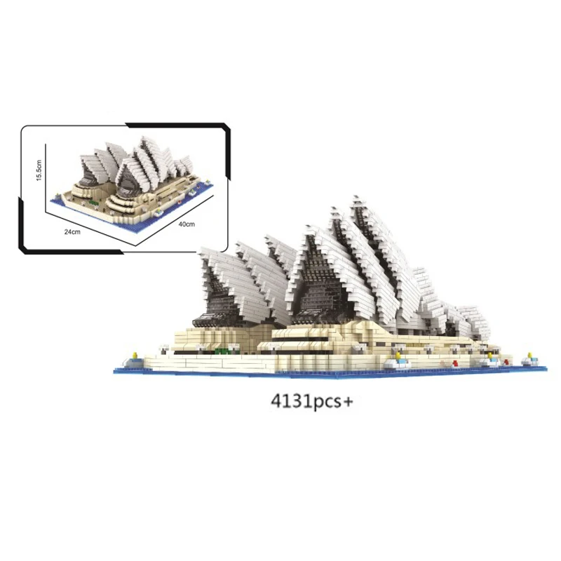 

World famous modern architecture nanoblock Australia Sydney Opera House micro diamond block model building brick toys collection
