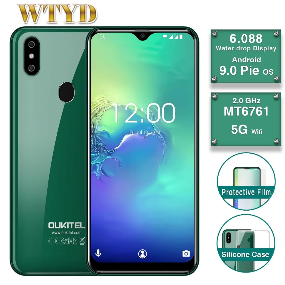 OUKITEL C15 Pro смартфон с четырёхъядерным процессором MT6761 озу 2 гб пзу 16 Android 9 0 4G