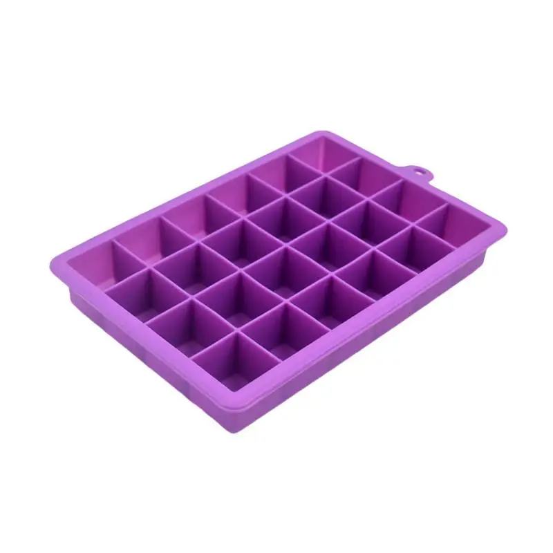 Детский самокат форма для льда сетки пресс-формы с крышкой льда лоток для Бытовой Холодильник 24-квадратных ледяной ящик# CO - Цвет: Purple