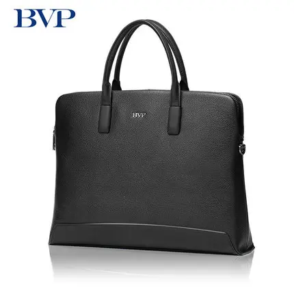 

BVP Brand High Quality Genuine Leather Men Briefcase Laptop Messenger Bag Business Black Real Leather Zipper Male Bag Fashion 40