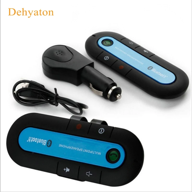 

2018 Slim Bluetooth Car Kit Universal Wireless Multipoint Magnetic Hands Free Bluetooth Car Kit libre voiture Speaker Visor Clip