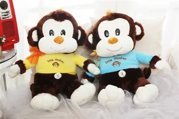 

35 cm lovely monkey plush toy beautiful cloth money doll gift w4953