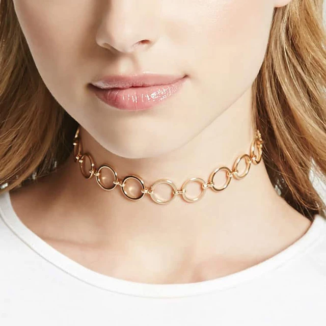 New Design Creative Hollow Circle Series Chains Necklaces For Women Gold Color S New Design Creative Hollow Circle Series Chains Necklaces For Women Gold Color S