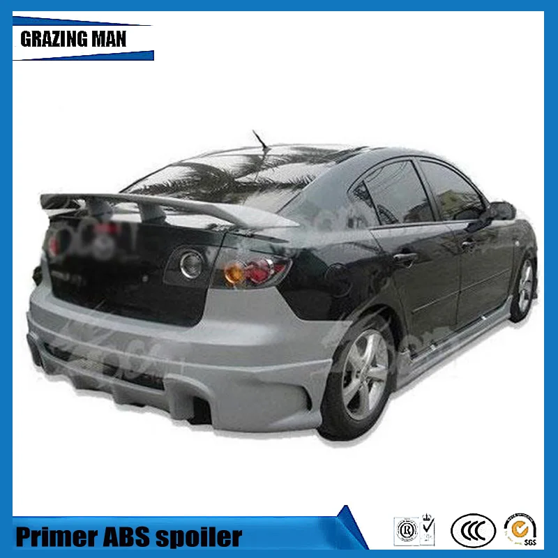 

Hot sale ABS Primer Color GT Style Sedan universal rear spoiler with stop light