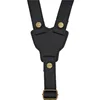 Bracelet rétro en cuir de vache noir pour homme et femme, bretelles réglables avec boucle en bronze, chemise en Y, 2.5cm ► Photo 3/6
