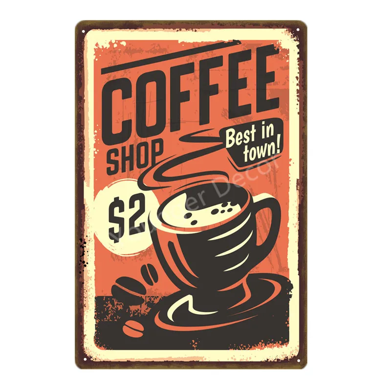 Классический эспрессо горячий кофе металлическая жестяная вывеска Кафе Магазин Бар Паб Отель домашний Настенный декор металлическая доска винтажный декоративный плакат YD027