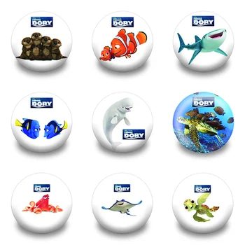 

9Pcs/Set Kawaii Finding Nemo Cartoon Button Badges Round Pin Badge Clothes/Bag Accessories DIY Badge Craft Kid Party Gifts
