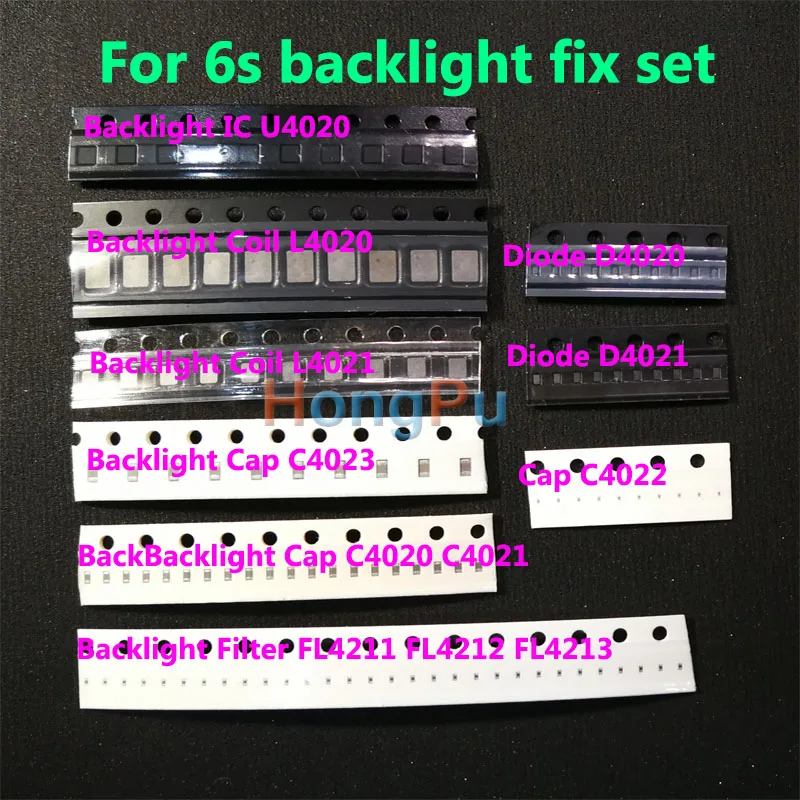 Goedkoop 5 sets partij backlight fix kit voor iPhone 6 S ic U4020 + Coil L4020 + L4021 + Diode D4020 + D4021 + Condensator C4022 C4023 C4021