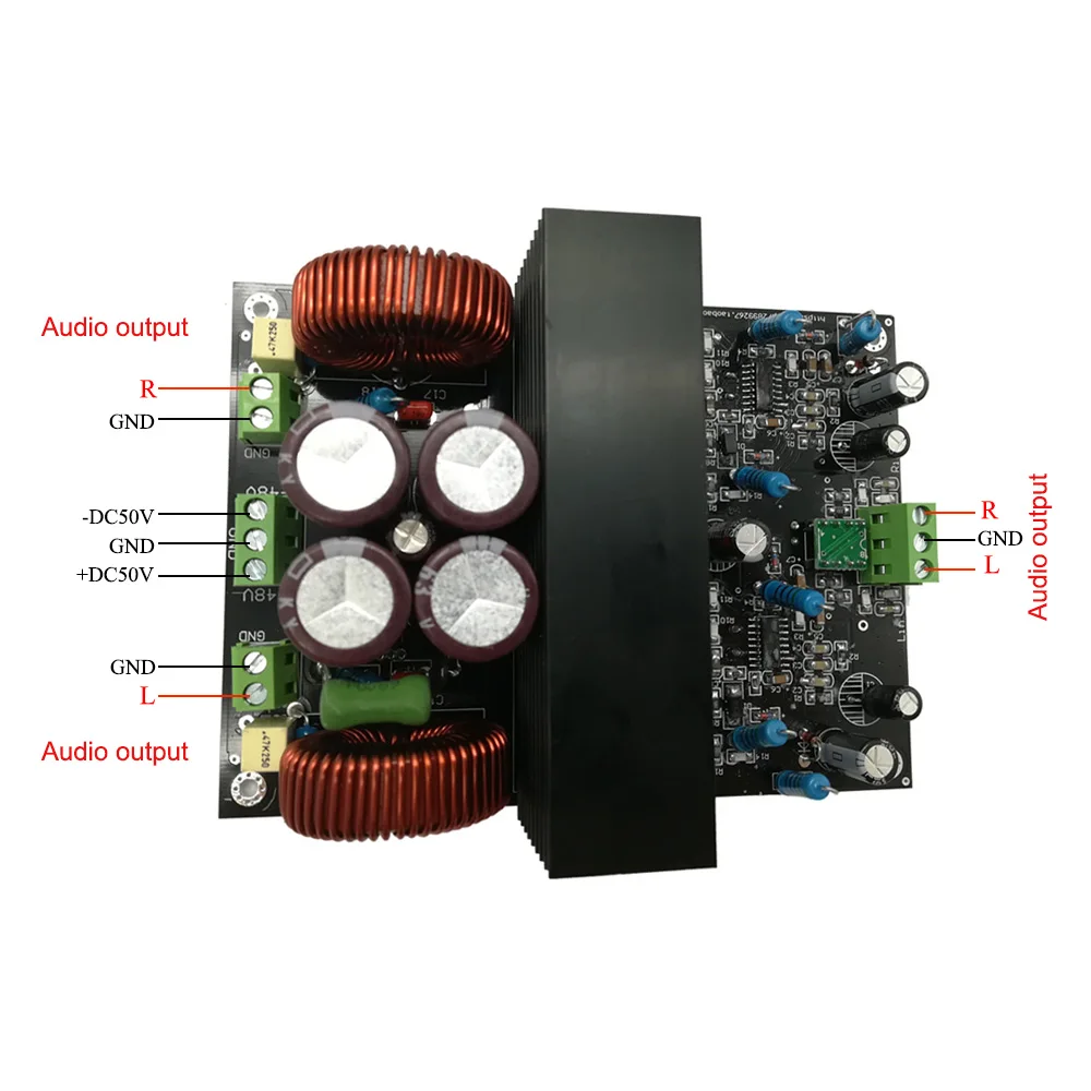 Lusya класса D HiFi IRS2092 мощность аудио усилитель 600 Вт* 2 4 Ом стерео канальный усилитель собранная плата+-60 в B7-007
