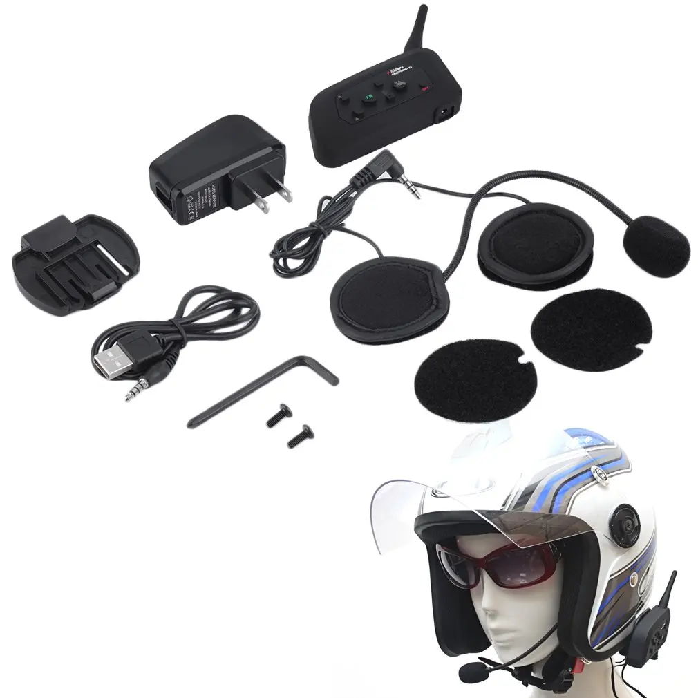 

Waterproof Bluetooth Motorcycle Helmet Headset Automatic Answering Intercom EU plug