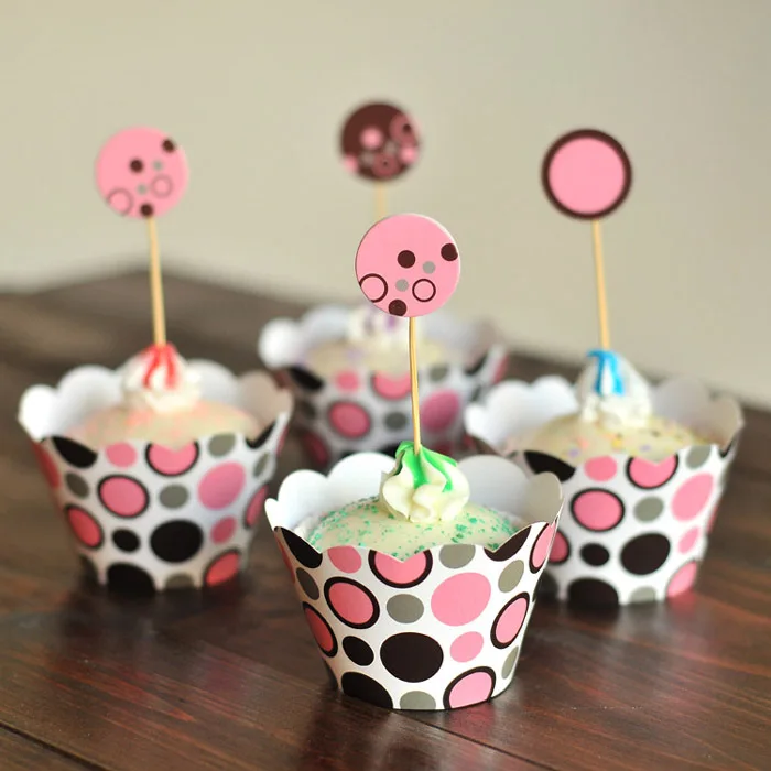 24pcsset colorful bubble cupcake wrappers topper pickskids birthday party favor - Homemade Decorations 24pcsset colorful bubble cupcake wrappers topper pickskids birthday party favor - Homemade Decorations