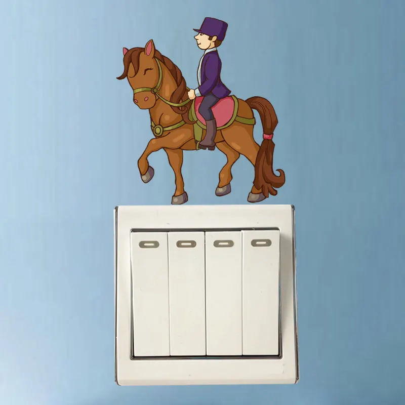YOJA مرسومة باليد سباق الخيل ديكور التبديل جدار ملصقا المعيشة غرفة نوم شخصية 8SS0762 YOJA مرسومة باليد سباق الخيل ديكور التبديل جدار ملصقا المعيشة غرفة نوم شخصية 8SS0762