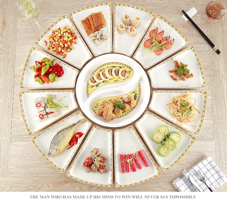 13 шт. набор посуды большие тарелки Посуда креативная керамическая тарелка дисплей комбинация морепродукты посуда и тарелки наборы