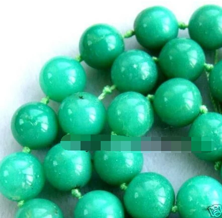 

FREE SHIPPING>>>@@ N710 AA 10 mm Natural Green Opal Round Loose Beads 17''