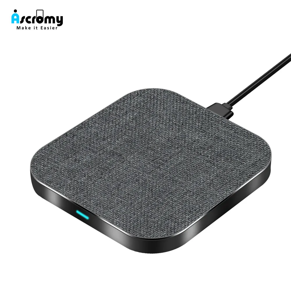 

Ascromy 10W Qi Wireless Charge Fast Charging Pad for iPhone X XR XS Max 8 Plus Xiaomi Huawei Samsung S9 S8 S7 induction Charger