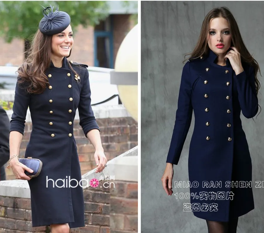 Chaqueta Militar Azul de los clientes - Compras en línea
