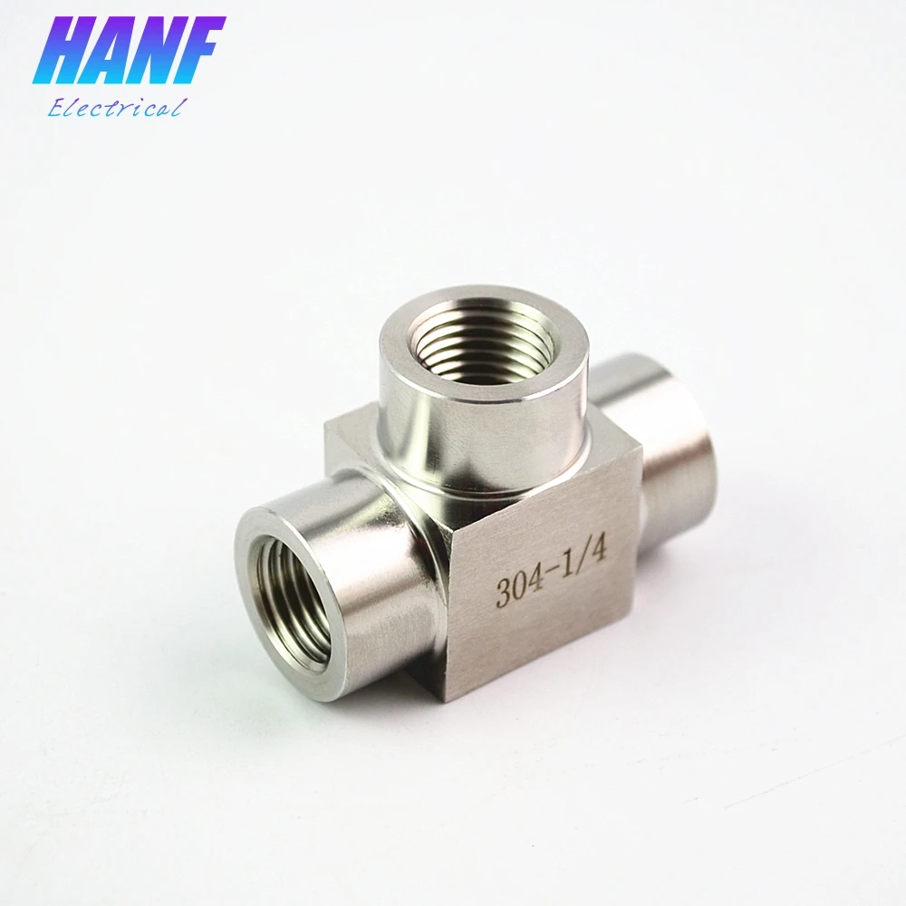 

1pcs Equal 1/4" BSP 3 Way SS304 Female Thread 304 Stainless Steel Tee Pipe Fitting Connector Adaptor