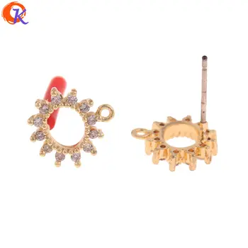 

Cordial Design 30Pcs 11*11MM Jewelry Accessories/Hand Made/DIY Earring Making/Genuine Gold Plating/Earring Stud/Earring Findings