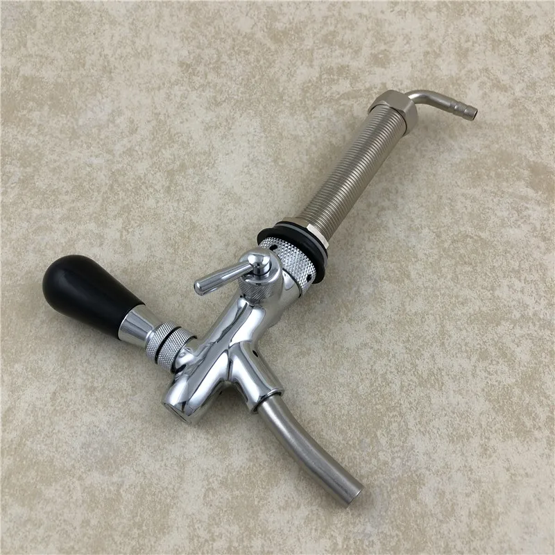 

Adjustable G5/8 Kegerator Draft Long Shank Beer Faucet with Flow Controller Chrome Plating Tap Kit HomeBrew Beer Wine Tool
