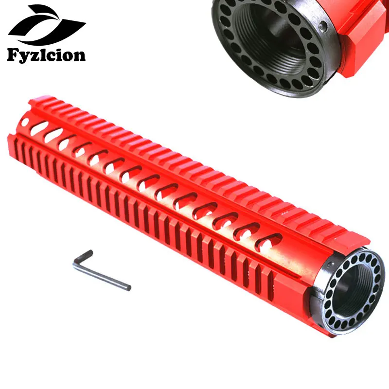 

Hunting AR15 M16 Rifles Red 12 Inch Free Float Quad Picatinny Rail Handguard Installs On Standard Carbine Length