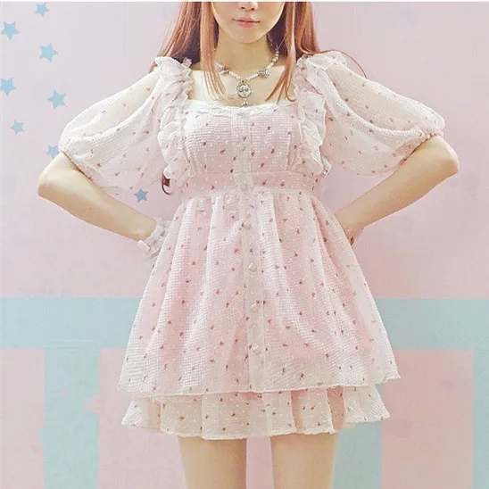 PinkBlue Summer Cute Princess Girly Girl Shirt Soft Sister Ruffled Retro Lace Bow Floral Chiffon Shirts Mori Doll Blouse In Blouses From PinkBlue Summer Cute Princess Girly Girl Shirt Soft Sister Ruffled Retro Lace Bow Floral Chiffon Shirts Mori Doll Blouse In Blouses From