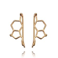 Уникальные серьги молекула серотонина для женщин химическая молекула структура уха Альпинисты персонализированный подарок для женщин девушек