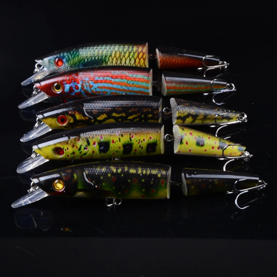 

5pcs Minnow Isca Artificial 14cm 20.9g Fishing Lure Hard Plastic Wobblers Deep Water Crankbait 5 Colors Available 3D Eyes
