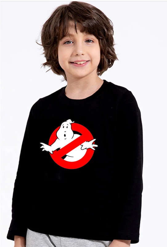 

2019 Autumn Children's Clothing Ghostbusters Boys T-shirts Casual Solid Long Sleeve Boy T-shirts for Kids Tshirt Tops Outwear