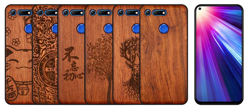 BOOGIC Original Wood Phone Case For Huawei Honor View 20 V20 V10 Wood +TPU Cover For Honor 8x Play 10 Ultra-Thin Wooden Coque (1)