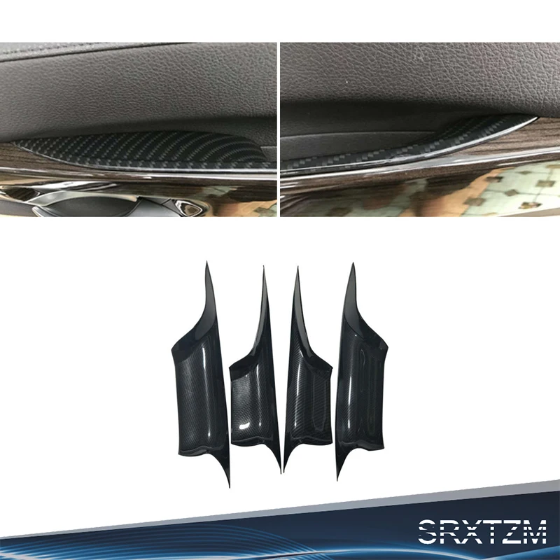 

SRXTZM Car Interior Door Handles for BMW f01 f02 7 Series Front Rear Left Right Inner Doors Panel Handle Bar Pull Carrier Trim