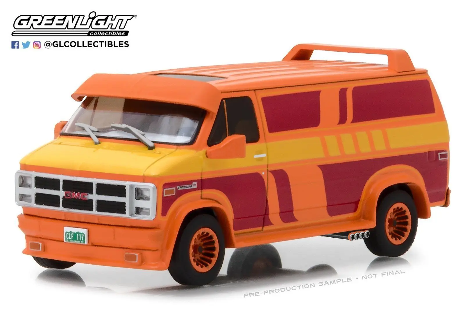 GL 1:43 1983 GMC VANDURA VAN оранжевый сплав модель автомобиля литье под давлением металлические игрушки подарок на день рождения для детей мальчиков