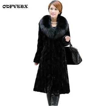 

High quality Winter imitation water fur female 2020 new fashion Slim plus size coats imitation fox fur long coats Women ODFVEBX