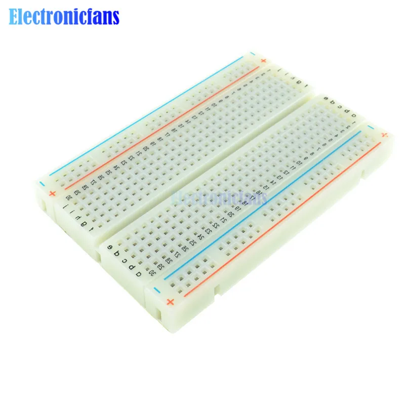 2PCS Mini Solderless Breadboard Bread Board 400 Contacts Available Test Develop