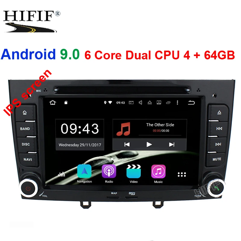 

4GB RAM Octa Core Android 9.0 Multimedia Car DVD Navigation For peugeot 408/308/308SW Autoradio Stereo headunit Support OBD DAB+