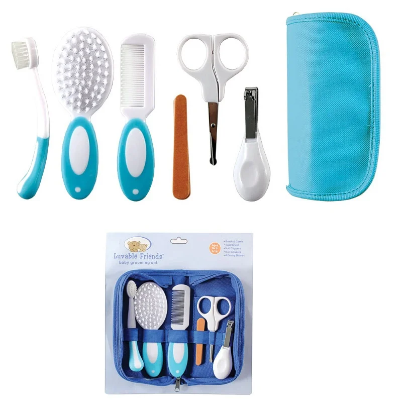 Luvable Friends Baby Grooming Care Manicure Set Toothbrush,Hair Brush