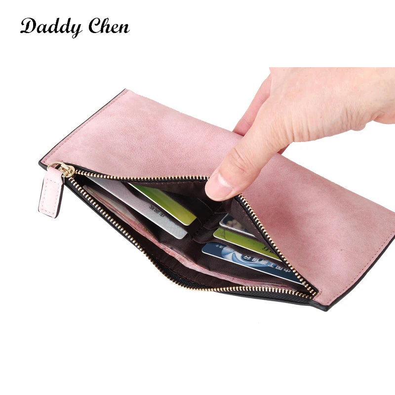 Daddy Chen PU Leather Women Long Clutch Wallet Large Capacity Wallets