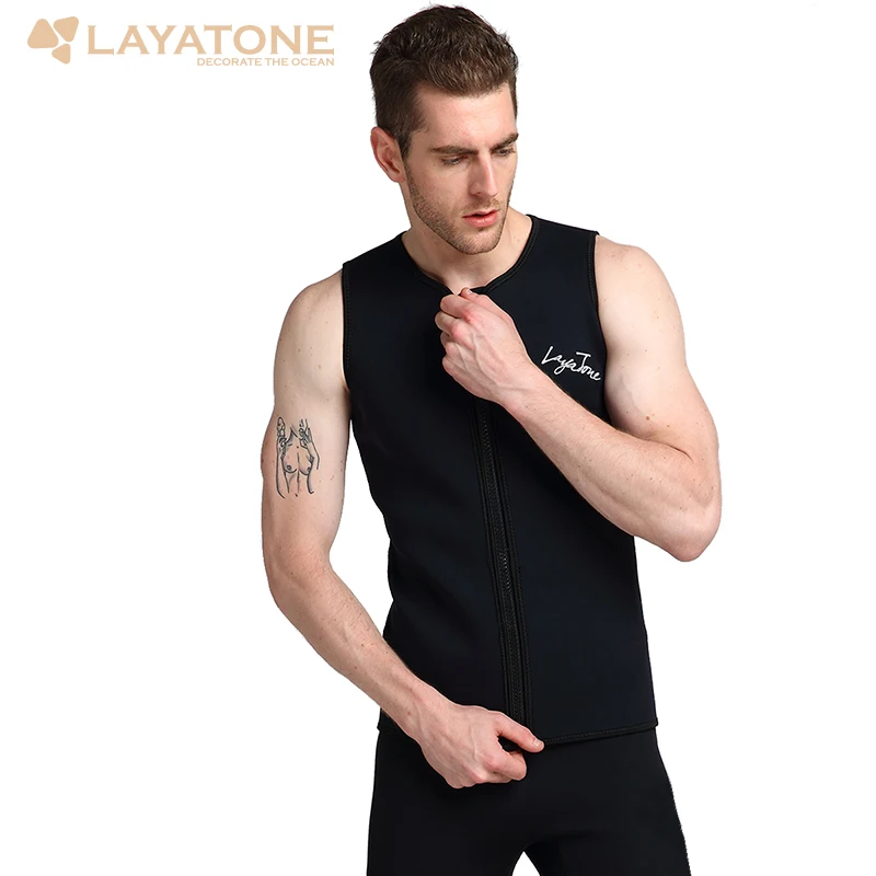 

Layatone black Men Women 3mm Neoprene Wetsuit Vest for Diving Spearfishing Water-Skiing K1602U