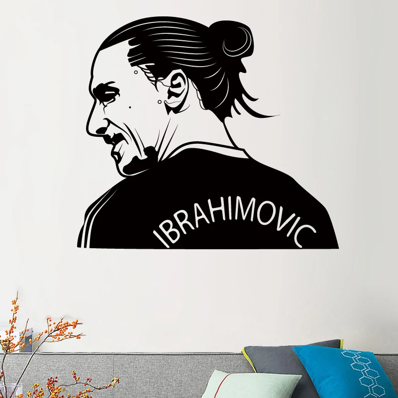 送料無料サッカー選手ズラタン イブラヒモビッチスポーツアートウォールステッカー家の装飾リビングルームの寝室のビニール壁アートデカール ウォール ステッカー Aliexpress