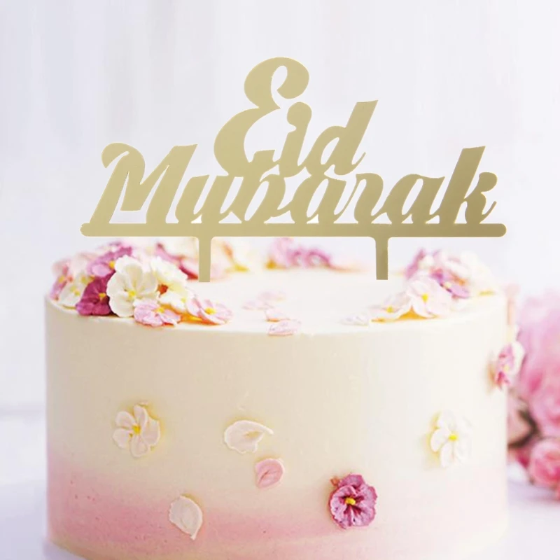 Eid Mubarak Рамадан свадебный торт Топпер мусульманский ислам вечерние Декор кекса уникальный