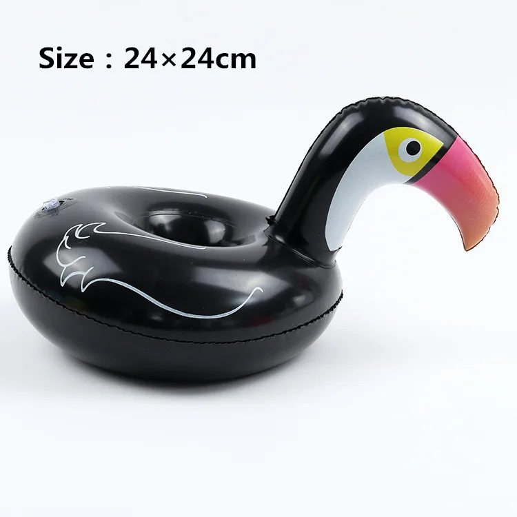 Надувной водный подстаканник с плавающим стаканчиком для напитков, надувные игрушки из ПВХ - Цвет: Black eagle