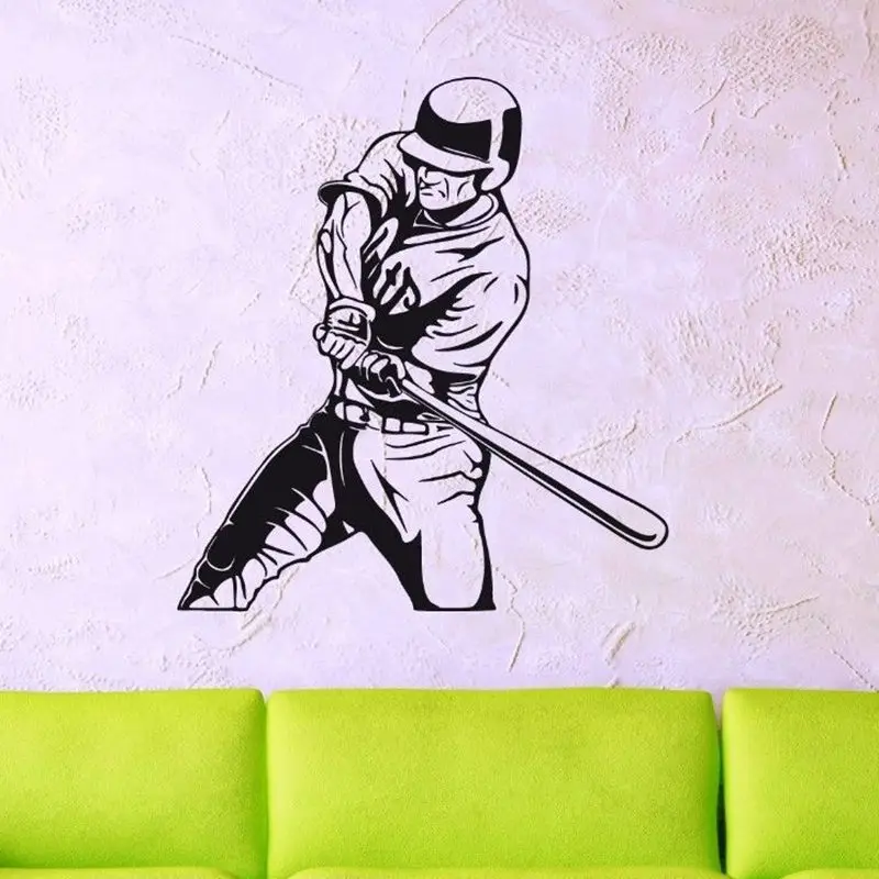 DCTAL Baseball Car Windows Sticker Name Sports Decal Posters Vinyl Wall Decals Pegatina Decor Mural Baseball Sticker