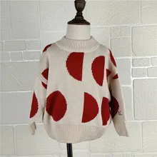 BOBOZONE/ осенне-зимний полосатый кардиган из мериносовой кожи; свитер для детей; для мальчиков и девочек