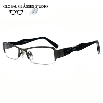 

Men Metal Glasses Frame Eyewear Eyeglasses Reading Myopia Prescription Lens 1.56 Index 61098