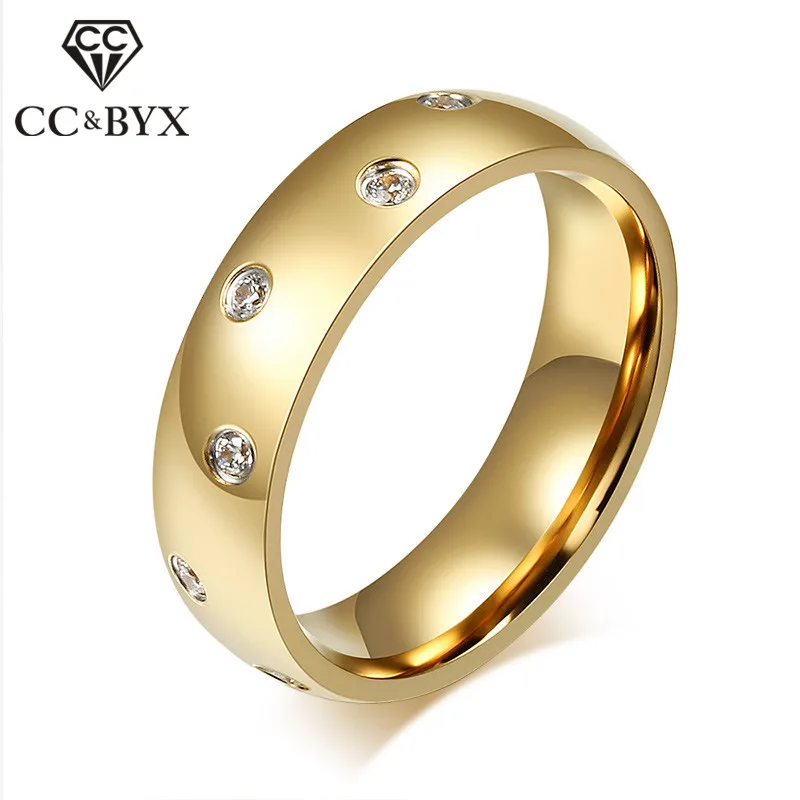CC Titanium Steel Wedding Rings For Women And Men Couple Lovers Ring Bridegroom Bridal Jewelry Accessories Drop Shipping CC990