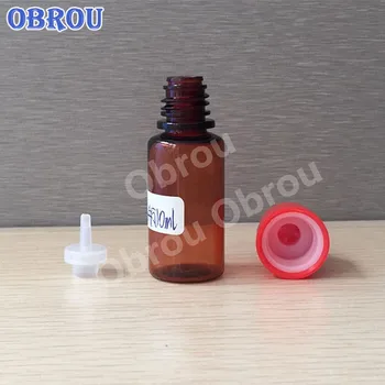 

3000pcs free shipping eyedrops 10ml amber pet plastic dropper bottle childprood cap long thin tip brown cosmetic dropper bottle