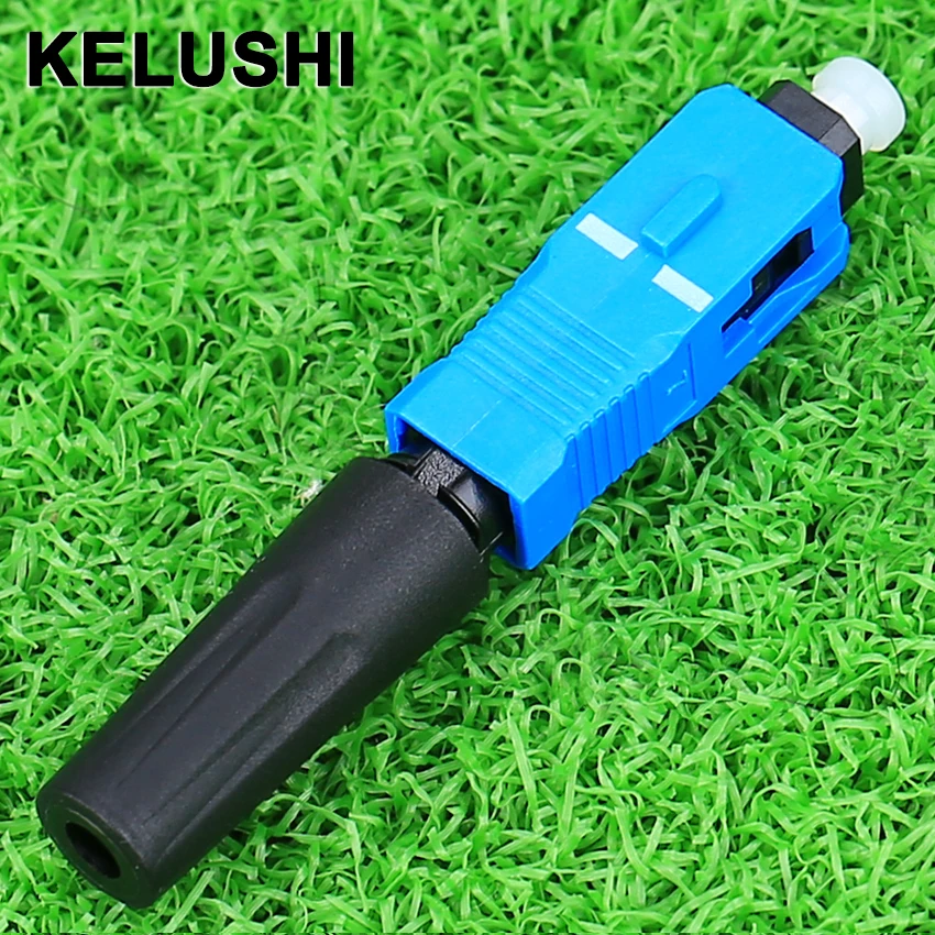 

KELUSHI FTTH 100pcs/SC Single mode Fiber Optical Quick Connector for Digital Communication SC UPC Fast Connector tool